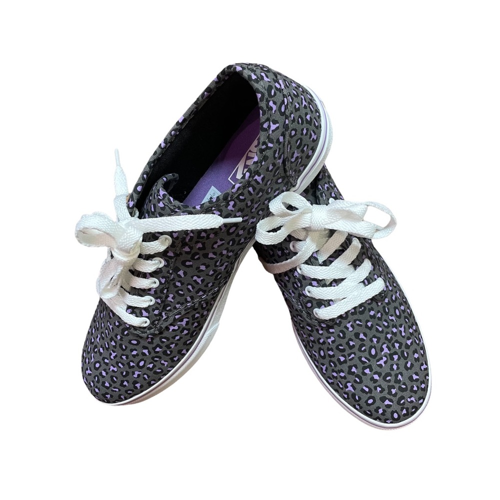 Vans Off The Wall Women’s Size 8 NWOT Grey/Purple Leopard Print Runners